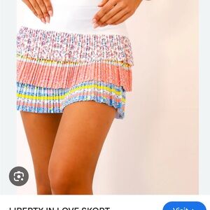 Lucky in Love Multicolor Pleated Skort